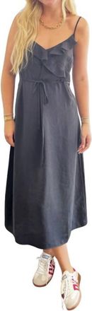 Bella Dahl Ruffle Cami Midi Dress In Black
