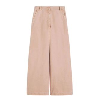 Max Mara Dames, Broeken, Roze, Maat: S Katoen