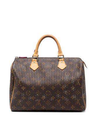 Louis Vuitton Speedy 30 geperforeerde leren shopper met monogram - Bruin