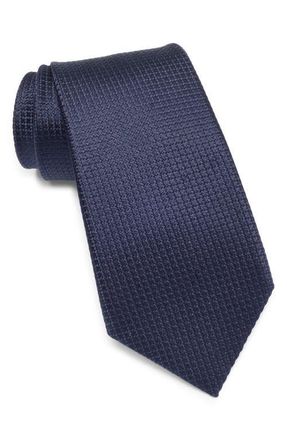 Ermenegildo Zegna Neat Silk Tie in Nvy Sld at Nordstrom