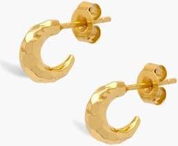 Yoj Aalto Mini Hammered Hoop Earrings in Gold at Nordstrom