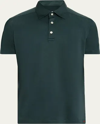 Kiton Mens Cotton Classic-Fit Polo Shirt