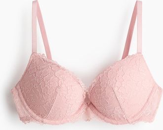 H&M Lace Super Push-up Bra in Pink at Nordstrom, Size 36A