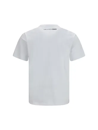 Comme Des Gar&ccedil;ons Crewneck Cotton T-Shirt - White