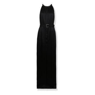 Tom Ford Maxi Dresses, female, Black, Size: S American Neckline Dress