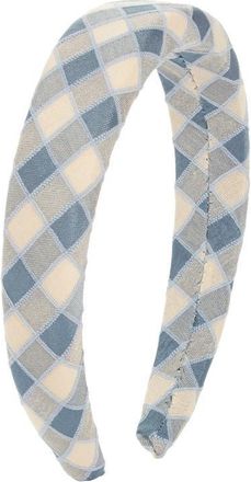 Chelsea28 Plaid Headband in Blue Multi at Nordstrom