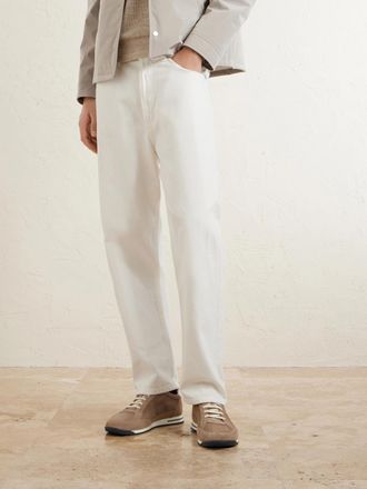 Brunello Cucinelli Leather-Trimmed Suede Sneakers