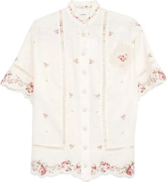 Zimmermann Dames, Blouses & Shirts, Beige, Maat: M