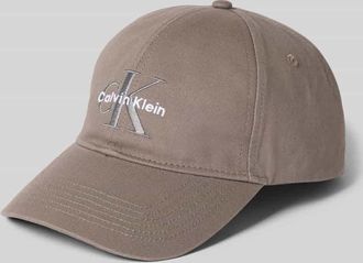 Calvin Klein Gr&ouml;&szlig;enverstellbare Cap mit Label-Stitching in Graphit, Gr&ouml;&szlig;e 1