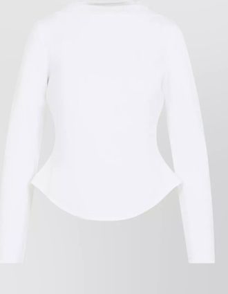 Alaia long sleeve crew neck plain top