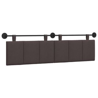 vidaXL Cabecero Colgante Marr&oacute;n Oscuro Tela Vidaxl