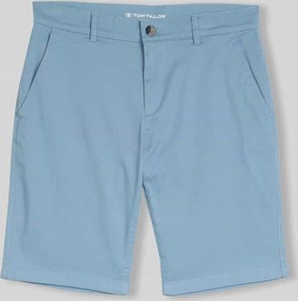 Tom Tailor Slim Fit Chinoshorts aus reiner Baumwolle in Rauchblau, Gr&ouml;&szlig;e 30