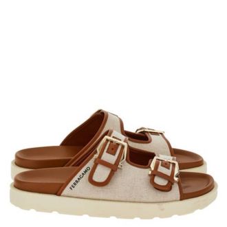 Ferragamo Tena Double-Strap Sandals, Size 7 C