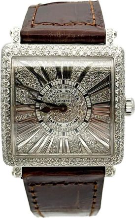 Franck Muller Master Square Relief Quartz Diamond Ladies Watch 6002 L QZ R D CD-BRWN