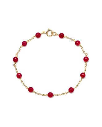 Jewelmak 14K Ruby Bracelet