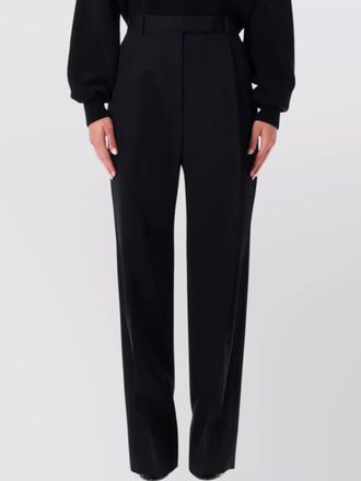 Tom Ford wool high-rise pleated wide-leg tailored trousers