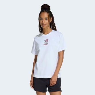 adidas T-Shirt ADIDAS SPORTSWEAR MINI EMBROIDERY GRAPHIC, Damen, Gr. XXL, wei&szlig;, Obermaterial: 100% Baumwolle, Shirts T-Shirt