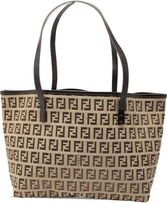 Fendi Pre-owned Fendi Mini Zucchino Canvas Roll Tote Ladies 2444 8HB056 029