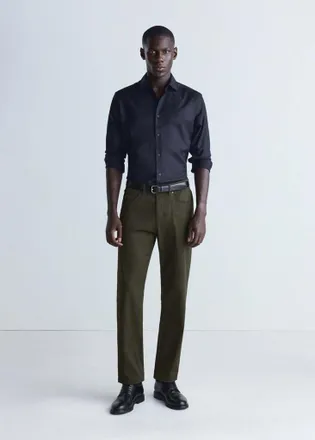 Mango Pantaloni regular fit Thermolite kaki - Uomo - 44 - MANGO MAN