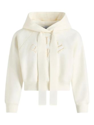 Patou logo-embroidered hoodie - Neutrals