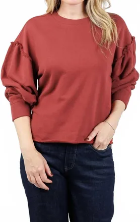 Nation Ltd Shane Sweatshirt In Russet