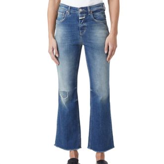 Closed Womens High Sun Denim Jean In Dark Blue