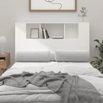 vidaXL Mueble Cabecero Blanco 120x18,5x102,5 Cm Vidaxl
