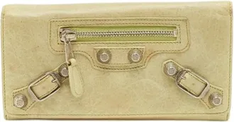 Balenciaga Pre-owned Wallets, female, Green, Size: ONE SIZE Pre-owned Leather Wallet