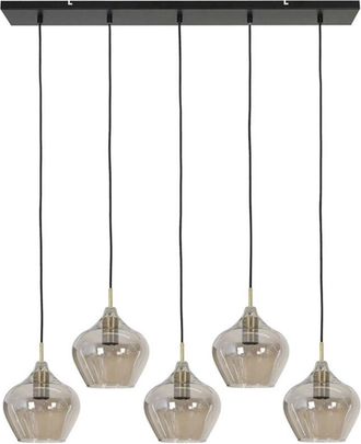 Light & Living L&aacute;mpara Colgante - Rakel - Bronce - Vidrio - Light&living