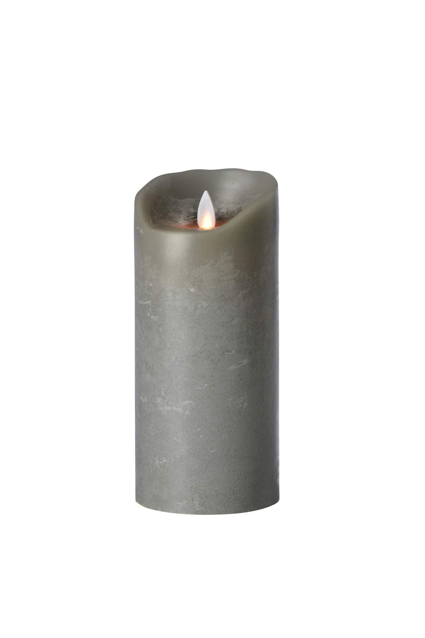 Sompex Sompex LED-Kerzen mit flackernder Flamme, Echtwachskerze, batteriebetrieben, Timerfunktion, Adventskranz, Flackerlicht, grau, 8 x 18 cm ab 19,99 €
