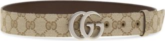 Gucci Womens Gg Marmont Belt Vintage Sand Fabric E Braces