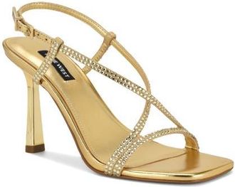Nine West Vallanh Slingback Sandal in Gold at Nordstrom, Size 8.5