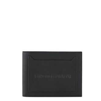 Emporio Armani Wallets & Cardholders, male, Black, Size: ONE SIZE Em001580 Bifold Wallet
