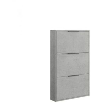 Composad Scarpiera 3 Ribalte Slim Cm. 65x15x105 H Cemento