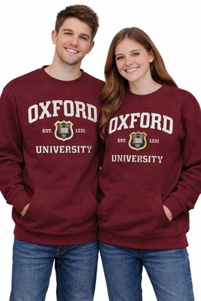 Oxford University OU201 Unisex Licensed Sweatshirt Maroon