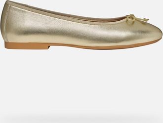 Geox Scarpe New Palmaria Donna Oro Chiaro/bianco Latte