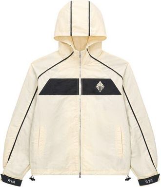 Rta Zayden Hooded Logo Jacket in Raw Sand at Nordstrom, Size Xxx-Large