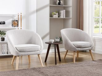 Vente-Unique Poltrona in Tessuto Grigio - LINDALE