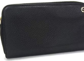 Gucci Black Leather Long Wallet (Bi-Fold) (Pre-Owned)