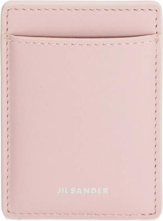 Jil Sander Magnetische pasjeshouder met reli&euml;f - Roze