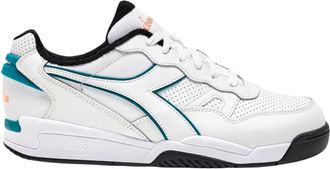 Diadora Witte Leren Tennis Sneaker Winner - Heren - Sneakers - Wit - 45 EU - Leer - Schoenen