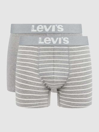 Levi's Trunks mit Stretch-Anteil im 2er-Pack in Mittelgrau, Gr&ouml;&szlig;e S