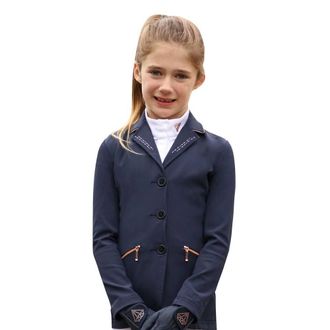 Hy Equestrian Cadiz Mizs Competition Jacket in Mid Navy | Size: 15-16 Years