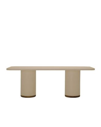 Hannun Mesa de comedor de microcemento en color arena, 220cm