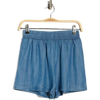 Blu Pepper Elastic Waist Shorts in Denim at Nordstrom Rack, Size Medium