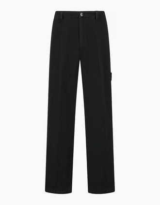 Stone Island Mens S0184 Compass Trousers Black - Size: 32/32