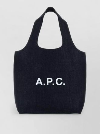 A.P.C. ninon denim tote bag dual handles