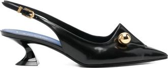 Lanvin Slingback Pump - Dames - Pumps - Zwart - 37 EU - Nylon - Schoenen