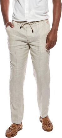 Isaia Drawstring Linen Trouser