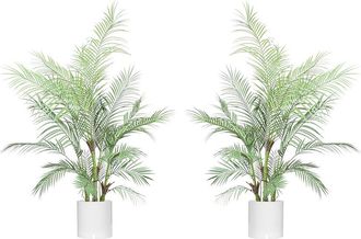 Creative Displays Inc. 5Ft Outdoor Uv-Rated Kentia Palm Drop-In Trees With Fiberstone Pots